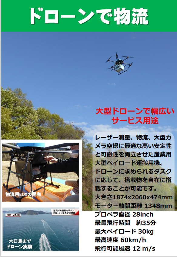 ドローンで物流